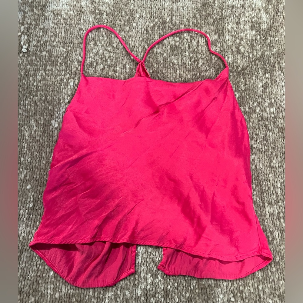 Zara Hot pink flowy tank. Size small